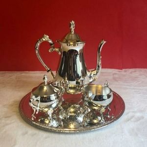 NWT Three piece coffee/tea set silver set